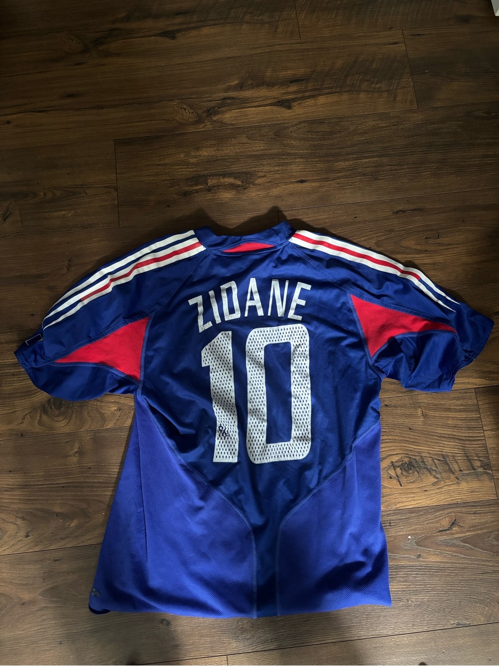 Zidane 2006 world cup blue france jersey